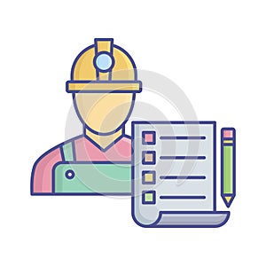 Architecture checklist Vector Icon which can easily modify or edit