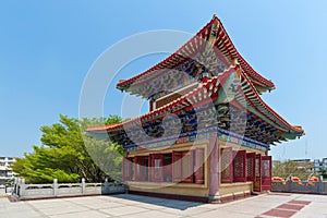 Architecture of Chinese temple in Thailand.