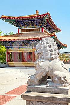 Architecture of Chinese temple in Thailand.