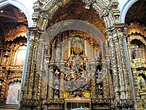 architecture of a Christian Catholic cathedral in proud Porto, Portugal.