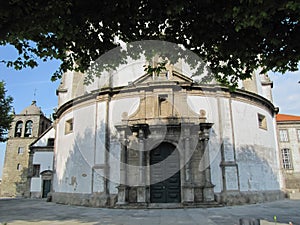 architecture of a Christian Catholic cathedral in proud Porto, Portugal.