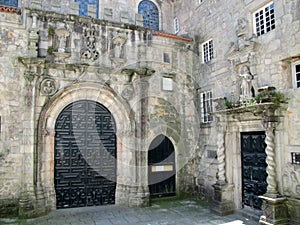 architecture of a Christian Catholic cathedral in proud Porto, Portugal.