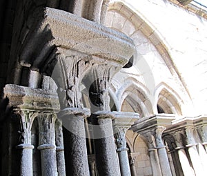 architecture of a Christian Catholic cathedral in proud Porto, Portugal.