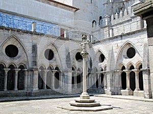 architecture of a Christian Catholic cathedral in proud Porto, Portugal.