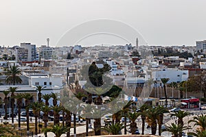 Architecture of the City of Monastir in Tunisia, and its streets, panorama, parks and nature