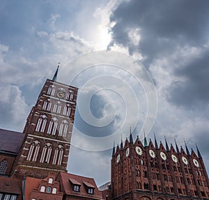 architecture of a city Stralsund, Germany