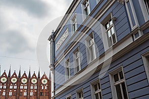 architecture of a city Stralsund, Germany