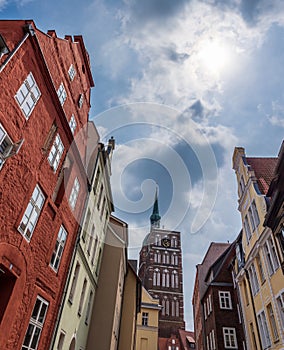 architecture of a city Stralsund, Germany