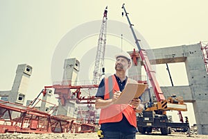 Architecture Construction Safety First Career Concept