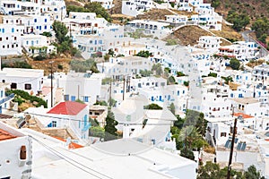 Architecture on the Cyclades. Greek Island buildings with her ty