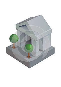 Architecture 3d icon.