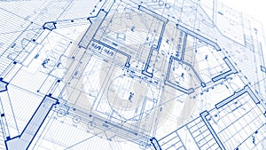 Architecture design: blueprint plan - illustration of a plan