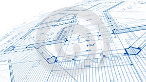 Architecture design: blueprint plan - illustration of a plan