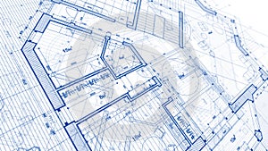 Architecture design: blueprint plan - illustration of a plan mod