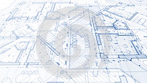 Architecture design: blueprint plan - illustration of a plan mod