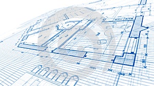 Architecture design: blueprint plan - illustration of a plan mod