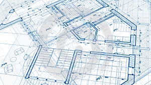 Architecture design: blueprint plan - illustration of a plan mod