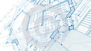 Architecture design: blueprint plan - illustration of a plan mod