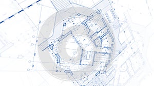 Architecture design: blueprint plan - illustration of a plan mod