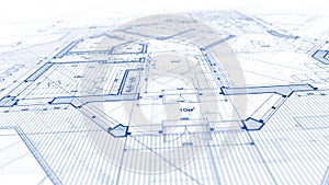 Architecture design: blueprint plan - illustration of a plan mod