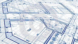 Architecture design: blueprint plan - illustration of a plan mod