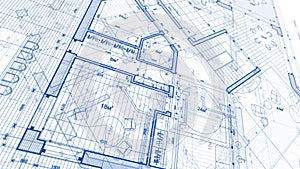 Architecture design: blueprint plan - illustration of a plan mod