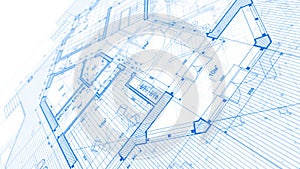 Architecture design: blueprint plan - illustration of a plan mod