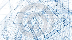 Architecture design: blueprint plan - illustration of a plan mod