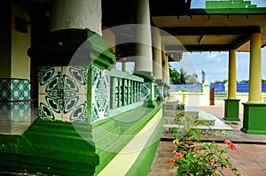 Architecture detail of Air Barok Mosque at Jasin Malacca, Malaysia