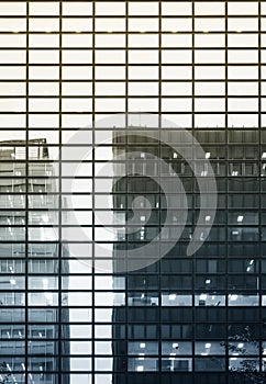 Architecture detail Modern Glass facade reflect Building