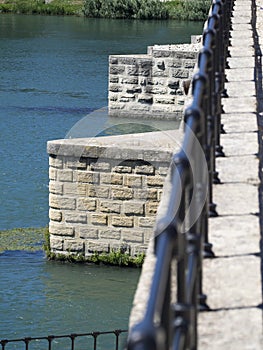 Architecture detail of Pont Saint-BÃ©nÃ©zet, Avignon, France