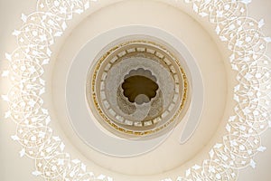 Architecture detail at the Sheikh Zayed Mosque in Abu Dhabi