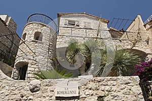 Architecture detail in Ãˆze Village, France