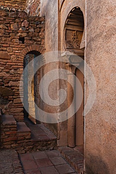 Architecture details of Alcazaba Palace