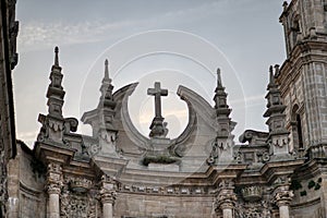 Details of the architecture of the Church of Santa Eufemia de Orense. photo