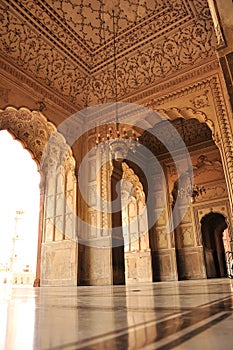 Architecture details of the Badshahi Mosque, Lahore photo