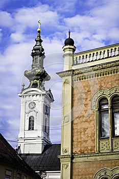 Architecture details of Bishops palace and Saint Georges cathedral