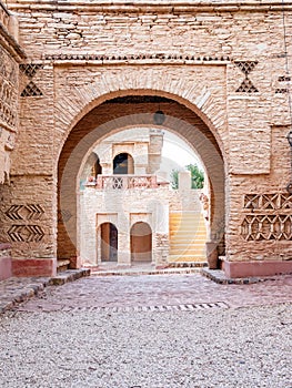 Architecture details of Medina village in Agadir, Morocco