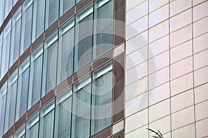 Architecture details Modern Building Glass facade Business backg