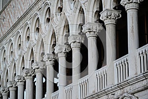 Architecture details near San Marco Piazza at Venice Italy
