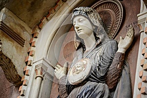 Architecture details near San Marco Piazza at Venice Italy