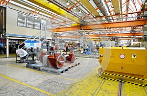 architecture and equipment of a factory for mechanical engineering: assembly of electric motors