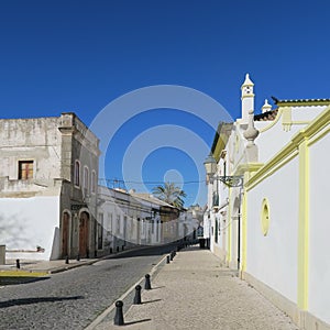 Architecture, faro, portugal, white houses, blue sky, overwinter