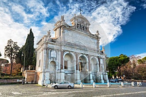 Architecture of the fontana dell Acqua Paola in Rome, Italy photo