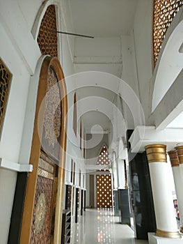 Architecture of the front terrace of the mosque building
