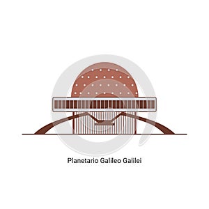 Architecture of the Galileo Galilei planetarium known as Planetario, in the Palermo district of Buenos Aires, Argentina. The world