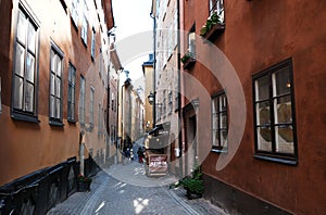 Architecture of Gamla stan in Stockholm, Sweden