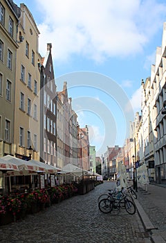 Architecture of Gdansk old city.