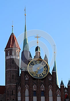 Architecture of Gdansk old city.