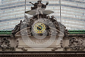 The architecture of the Grand Central Terminal in New York city, USA